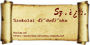 Szokolai Üdvöske névjegykártya